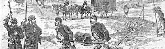 sketch showing installation of civill war telegraph cable 